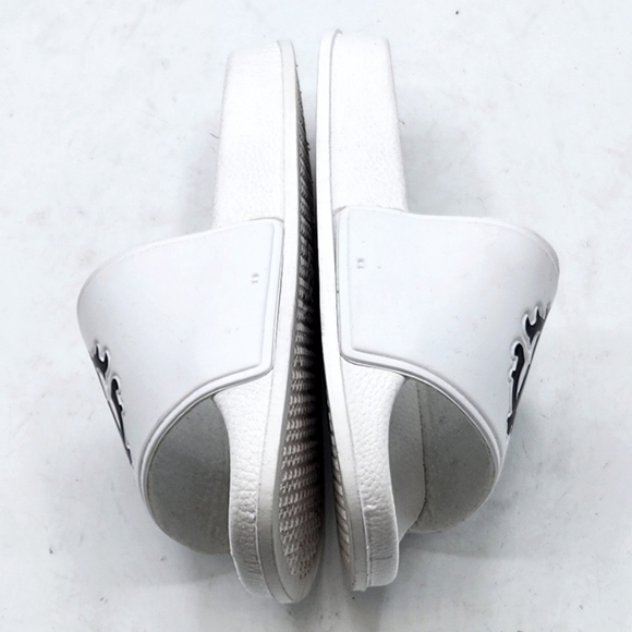 Roberto Cavalli Women Logo Pool Slides Sandals In White Size 6 - Picture 10 of 16